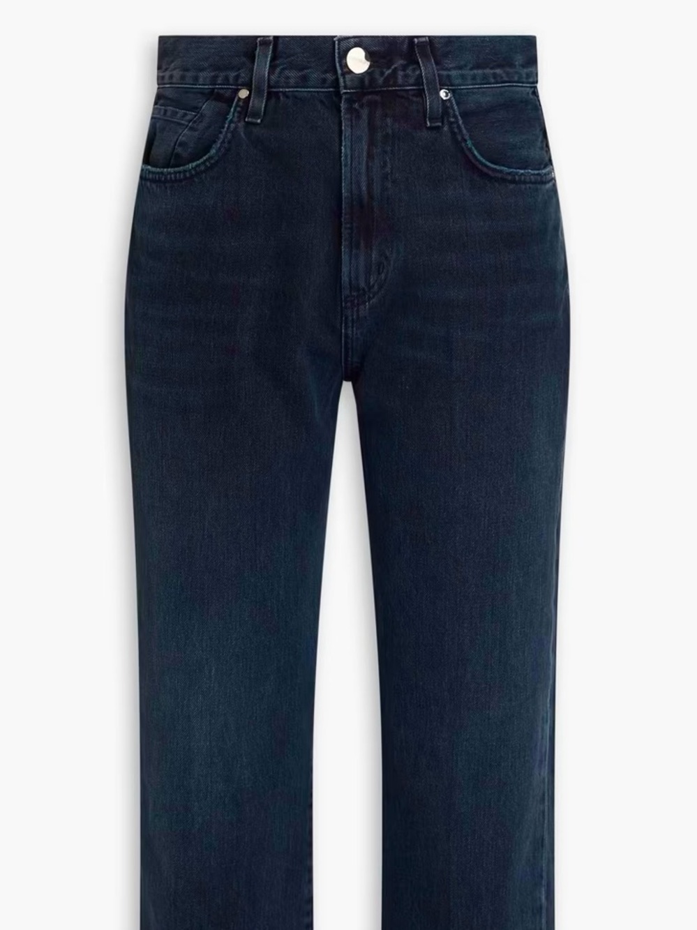 Goldsign| Luxury Deep Indigo High Waisted Slim Straight Leg Jeans Sz 29
